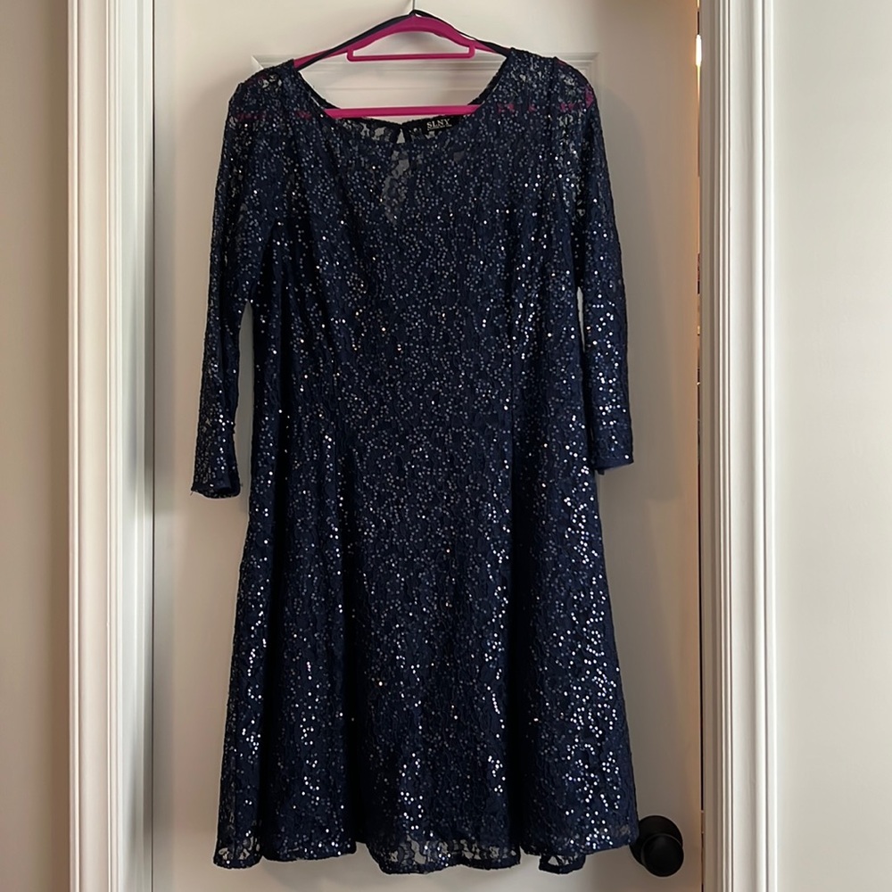 Navy Sequined cocktail / party /mother of bride/groom dress